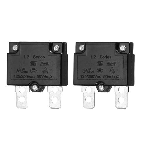 MECCANIXITY 2 Pcs 3Amp Push Button Circuit Breaker,125/250V AC 50V DC Automatic Reset Thermal Overload Protector Thermal Circuit Breaker for Industrial Auto Cars in Kuwait