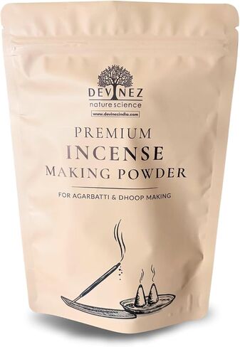 Devinez Natural Jigat Powder (200gms أو 7.05 O.Z) - درجة ، لعصي البخور DIY ، مخروط DOOP ، Sambrani ، DIY Agarbatti in Kuwait