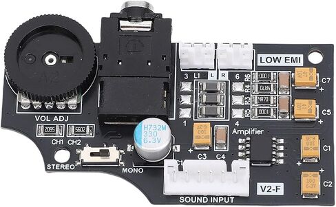 Double Channel Volume Board, Game Gear GG Sound Control Board Module with Capacitors for IPS Screen Mods and Original Mono Output in Kuwait