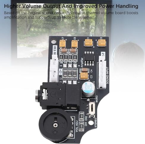 Double Channel Volume Board, Game Gear GG Sound Control Board Module with Capacitors for IPS Screen Mods and Original Mono Output in Kuwait