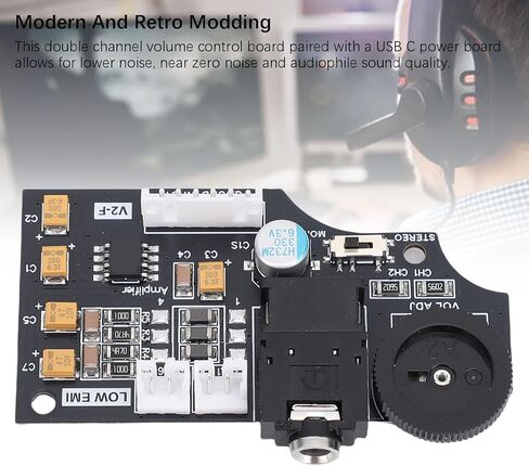 Double Channel Volume Board, Game Gear GG Sound Control Board Module with Capacitors for IPS Screen Mods and Original Mono Output in Kuwait