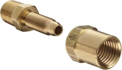 Dixon Valve BN22RU50 Brass Reusable Hose Fitting Adapter, 1/4" NPTF Male x 1/4" Hose ID, Fits 1/2" Hose OD, Heavy Duty Low Pressure Air Hose Repair Connector in Kuwait
