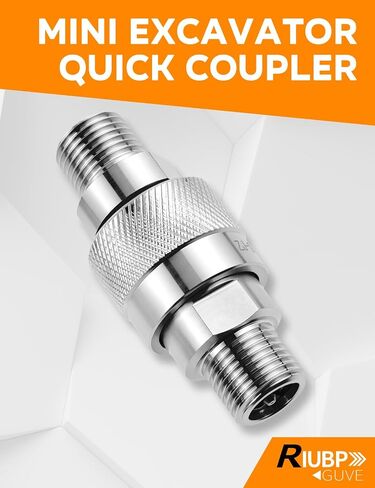 M16-M14 Hydraulic Quick Connect Fittings Fit for AGT and Most Chinese Mini Excavators 2 Male & 2 Female Couples Hydraulic Hose Connection Adapter with 4×Gaskets in Kuwait