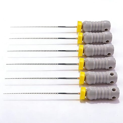 SIMILEHEVEN Dental Endo Files 25MM Endodontic Hand Use K-Files 6PCS Root Canal Treatment Files (15-40# Assorted) in Kuwait