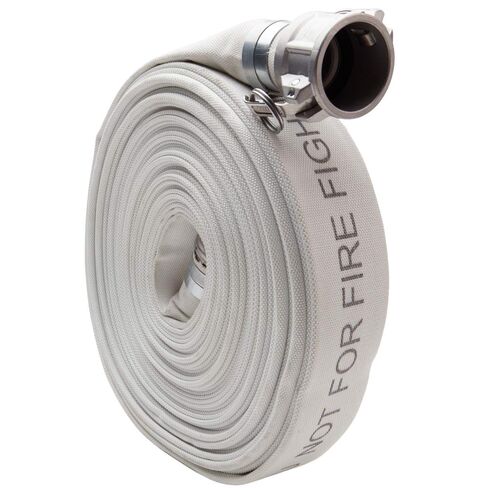 FireHoseDirect White 2 بوصة × 50 بوصة خرطوم تفريغ مطحنة Camlock (Cam and Groove) ذو السترة الواحدة in Kuwait