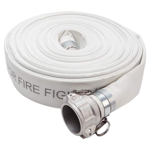 FireHoseDirect White 2 بوصة × 50 بوصة خرطوم تفريغ مطحنة Camlock (Cam and Groove) ذو السترة الواحدة in Kuwait