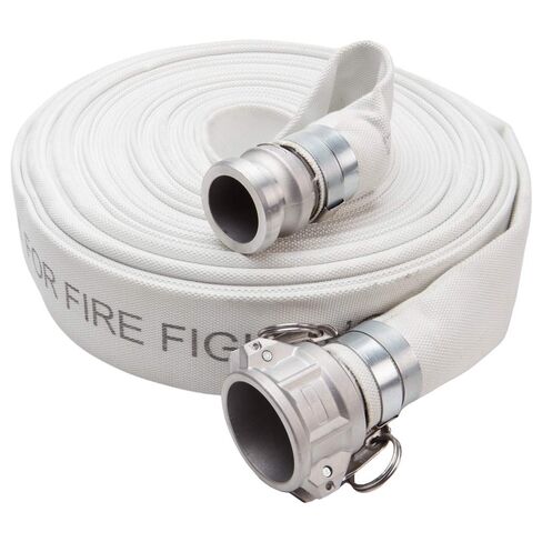 FireHoseDirect White 2 بوصة × 50 بوصة خرطوم تفريغ مطحنة Camlock (Cam and Groove) ذو السترة الواحدة in Kuwait