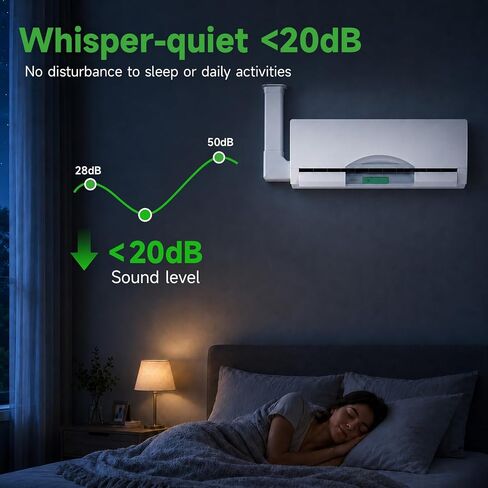 WIPCOOL P22i Intelligent Slim Mini Split Condensate Pump, Sensor Controlled HVAC AC Drain Pump, 5.8 GPH, 33 ft Lift, 20 dB(A) Quiet, Variable Speed, Integrated Reservoir, 100–230V in Kuwait