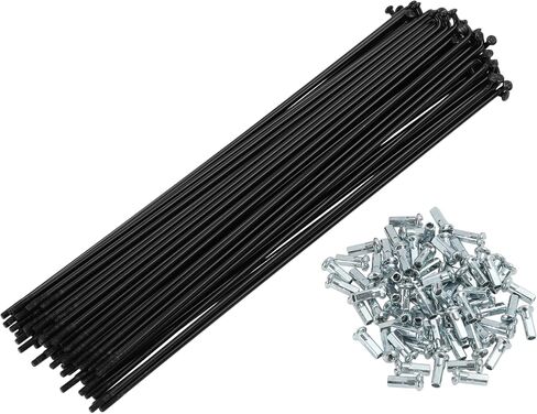 72 Set 12G Bicycle Spokes 278mm Bike Wheel Spokes Carbon Steel Black in Kuwait