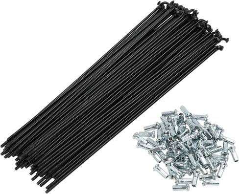 72 Set 12G Bicycle Spokes 278mm Bike Wheel Spokes Carbon Steel Black in Kuwait