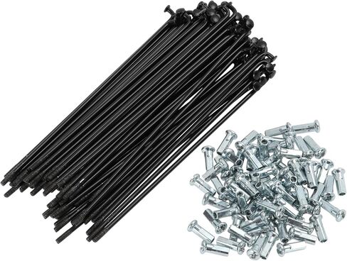 72 Set 12G Bicycle Spokes 278mm Bike Wheel Spokes Carbon Steel Black in Kuwait