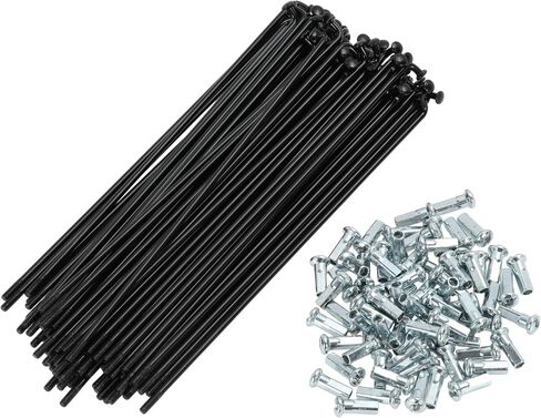72 Set 12G Bicycle Spokes 278mm Bike Wheel Spokes Carbon Steel Black in Kuwait
