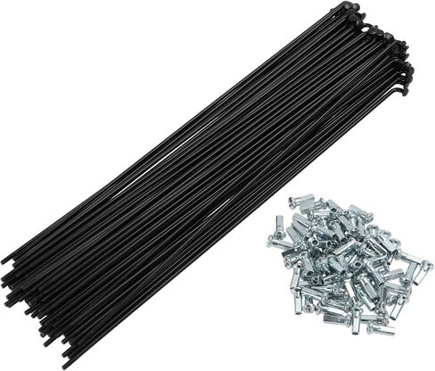 72 Set 12G Bicycle Spokes 278mm Bike Wheel Spokes Carbon Steel Black in Kuwait