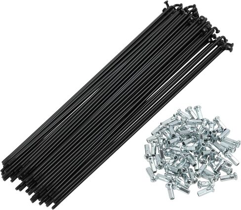 72Set 12G Bicycle Spokes Bike Wheel Spokes Carbon Steel Black in Kuwait