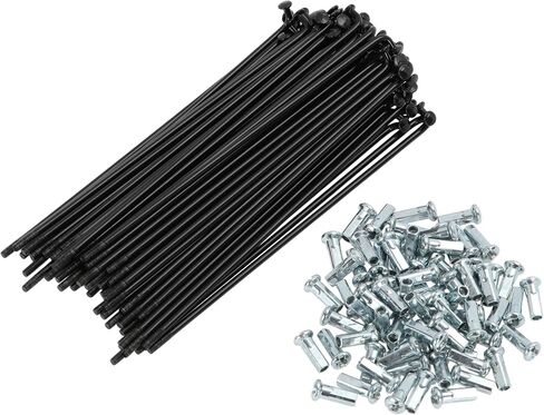 72 Set 12G Bicycle Spokes 278mm Bike Wheel Spokes Carbon Steel Black in Kuwait