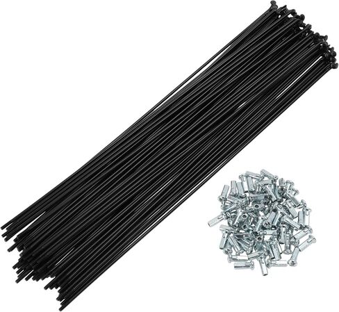 72 Set 12G Bicycle Spokes 278mm Bike Wheel Spokes Carbon Steel Black in Kuwait