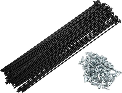 72 Set 12G Bicycle Spokes 278mm Bike Wheel Spokes Carbon Steel Black in Kuwait