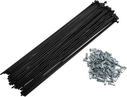 72 Set 12G Bicycle Spokes 278mm Bike Wheel Spokes Carbon Steel Black in Kuwait