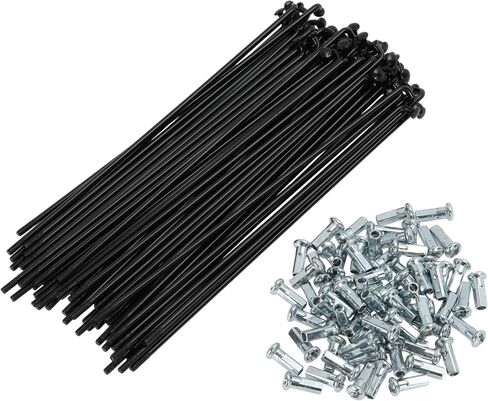 72 Set 12G Bicycle Spokes 278mm Bike Wheel Spokes Carbon Steel Black in Kuwait