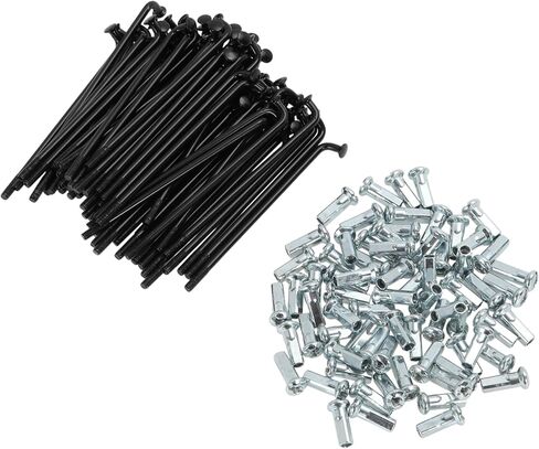 72 Set 12G Bicycle Spokes 278mm Bike Wheel Spokes Carbon Steel Black in Kuwait