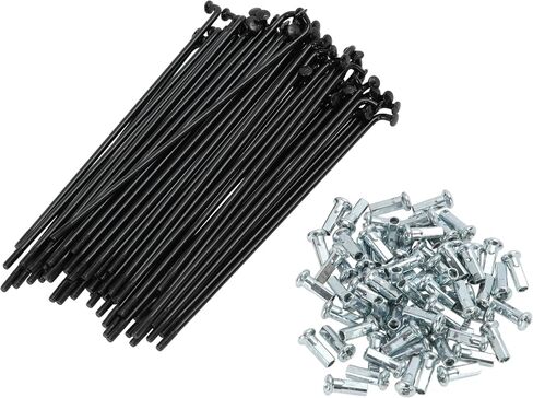 72 Set 12G Bicycle Spokes 278mm Bike Wheel Spokes Carbon Steel Black in Kuwait