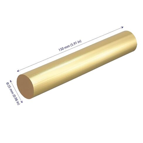 SOUJAP 2 قطعة قضيب نحاسي بقطر 2.54 سم، طول 5.9 بوصة شريط نحاسي مستدير للحرف اليدوية والصناعة وصناعة النماذج in Kuwait
