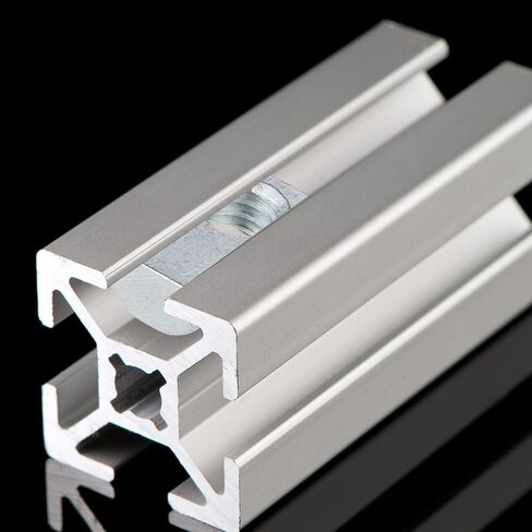 20 Pack 1/4-20 Threaded Steel Roll in T-Nut Accessories, T-Slot Nuts Hardwares with Ball Spring for Aluminum Extrusion Profile Rail in Kuwait