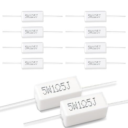 10 Pcs 10W 5% Tolerance 1 ohm Ceramic Cement Resistor for DIY Project and Experiments in Kuwait