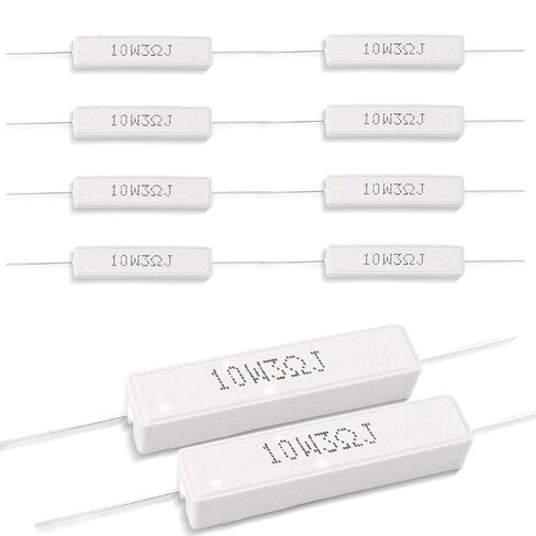 10 Pcs 10W 5% Tolerance 1 ohm Ceramic Cement Resistor for DIY Project and Experiments in Kuwait
