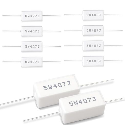 10 Pcs 10W 5% Tolerance 1 ohm Ceramic Cement Resistor for DIY Project and Experiments in Kuwait