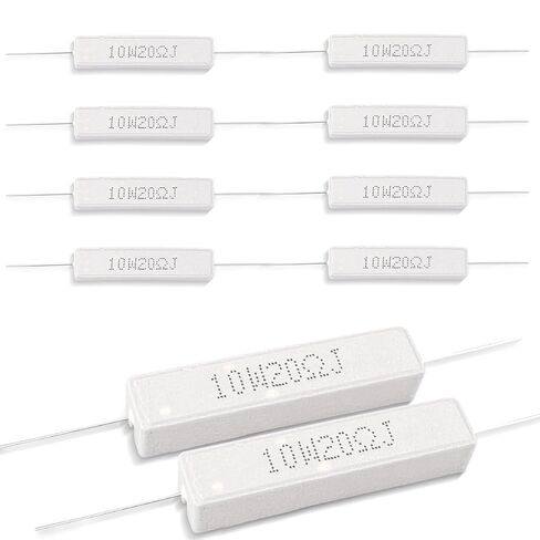 10 Pcs 10W 5% Tolerance 1 ohm Ceramic Cement Resistor for DIY Project and Experiments in Kuwait