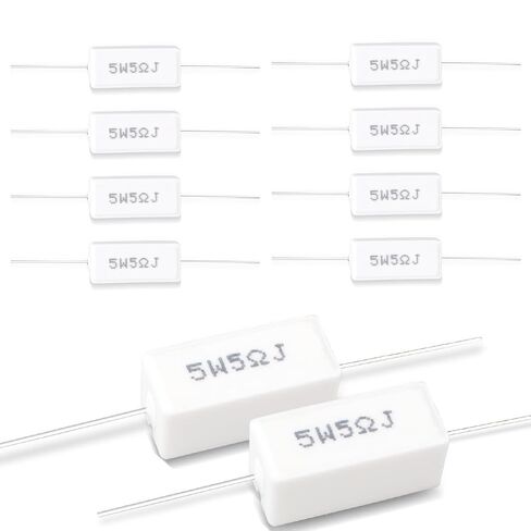 10 Pcs 10W 5% Tolerance 1 ohm Ceramic Cement Resistor for DIY Project and Experiments in Kuwait