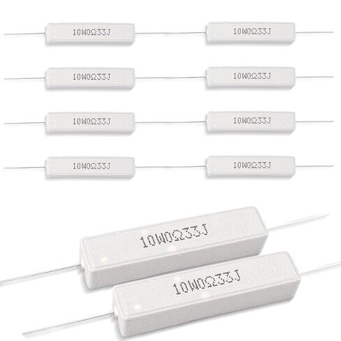 10 Pcs 10W 5% Tolerance 1 ohm Ceramic Cement Resistor for DIY Project and Experiments in Kuwait