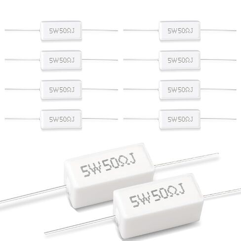 10 Pcs 10W 5% Tolerance 1 ohm Ceramic Cement Resistor for DIY Project and Experiments in Kuwait