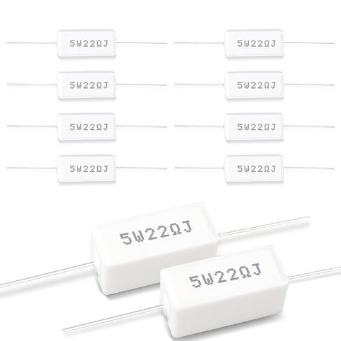 10 Pcs 10W 5% Tolerance 1 ohm Ceramic Cement Resistor for DIY Project and Experiments in Kuwait