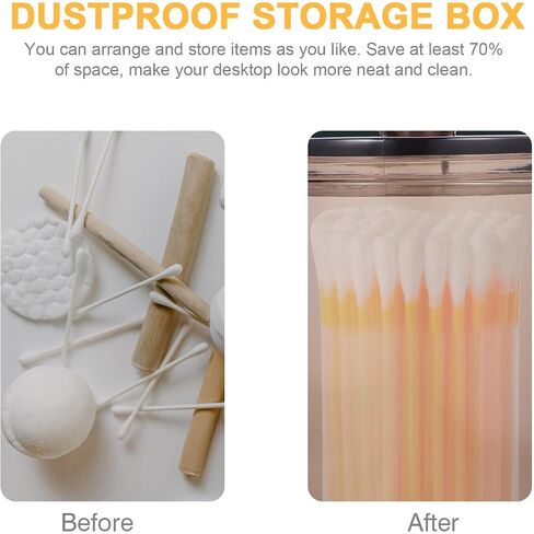 4pcs Cotton Swab Holders with Lid Bathroom Organizers Small Ps Cotton Pad Jars Easy to Clean Resistant to Breakage for Countertop Storage in Kuwait