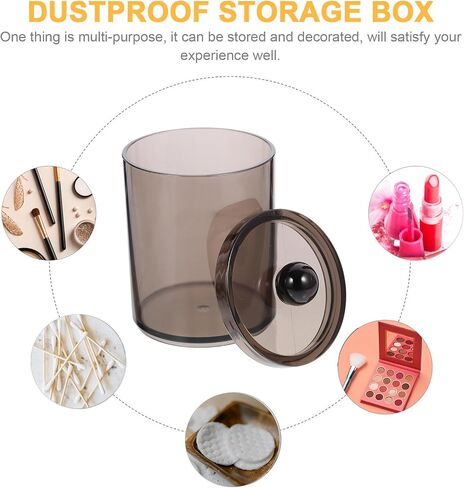 4pcs Cotton Swab Holders with Lid Bathroom Organizers Small Ps Cotton Pad Jars Easy to Clean Resistant to Breakage for Countertop Storage in Kuwait