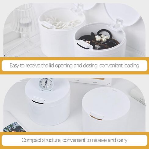 3pcs Cotton Swab Storage Box Lid, Multipurpose Pp Cotton Swab Holder for Bathroom and Bedside, Easy to Store Makeup Sponges and Toothpicks Organizer in Kuwait