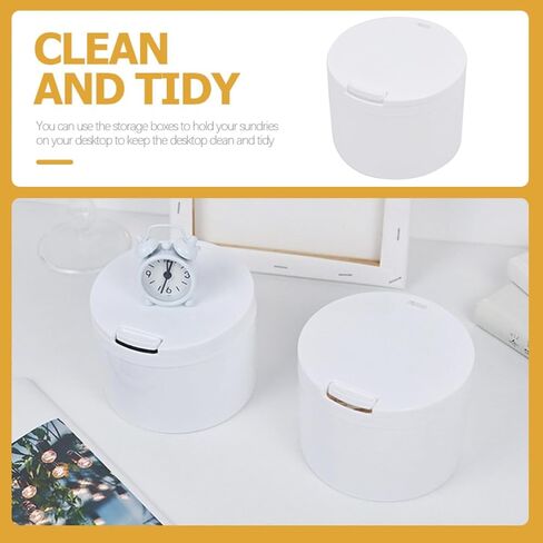 3pcs Cotton Swab Storage Box Lid, Multipurpose Pp Cotton Swab Holder for Bathroom and Bedside, Easy to Store Makeup Sponges and Toothpicks Organizer in Kuwait