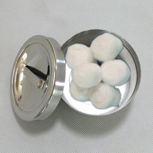 Stainless Steel Dressing Jar Dressing Unguent Storage Can Gauze Holder Unguent in Kuwait