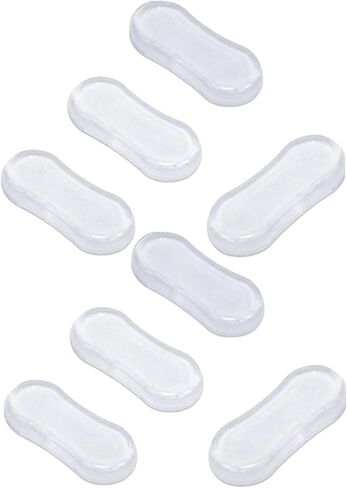 8Pcs Transparent Toilet Seat Bumper Set, Silicone Strong Adhesive Toilet Seats Lid Bumpers, Toilet Seat Bumpers, Silicone Adhesive Set, Lid Buffers for Home, Hotel, Hospital in Kuwait