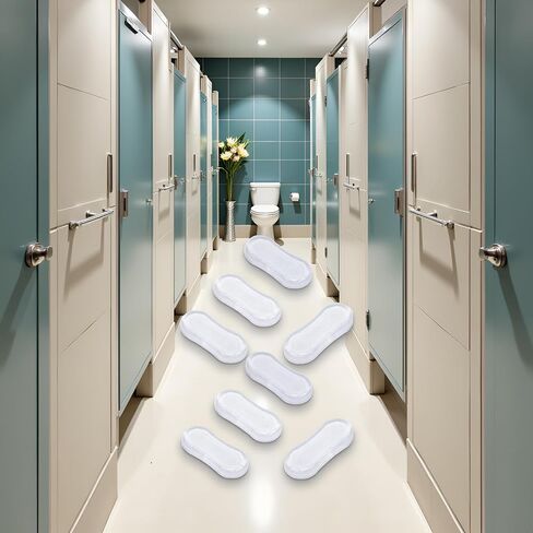 8Pcs Transparent Toilet Seat Bumper Set, Silicone Strong Adhesive Toilet Seats Lid Bumpers, Toilet Seat Bumpers, Silicone Adhesive Set, Lid Buffers for Home, Hotel, Hospital in Kuwait