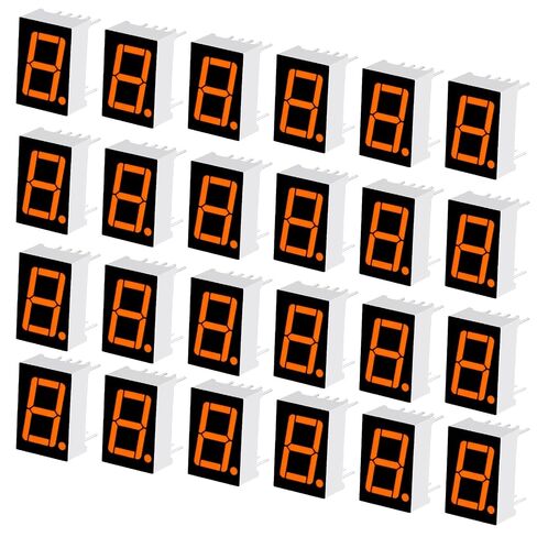 MECCANIXITY 12 قطعة 7 قطعة LED أنبوب رقمي للعرض، 5161AY كاثود مشترك 10 دبوس 1 بت 2.1 فولت وحدة عرض شريحة LED للوحة القيادة الإلكترونية، لوحة، مؤقت، أصفر in Kuwait