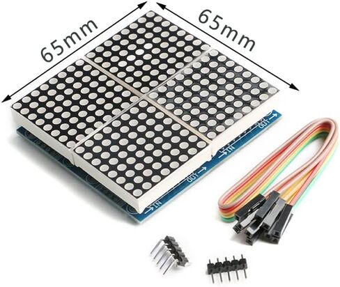 MAX7219 16x16 LED Module SPI Interface -40 درجة مئوية إلى 85 درجة مئوية درجة حرارة واسعة، تحكم في السطوع 16 مستوى in Kuwait