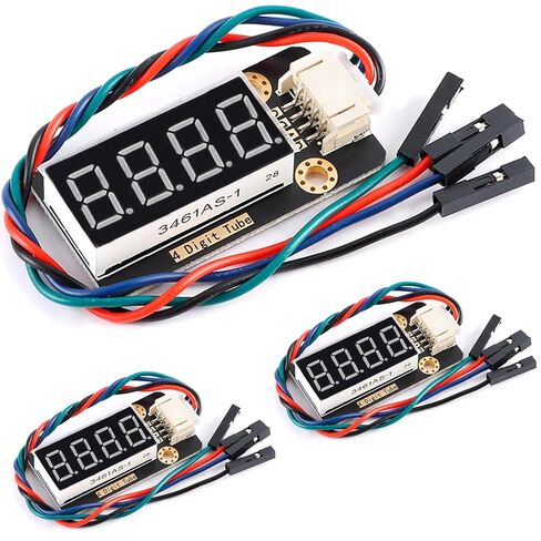 3 قطعة وحدة عرض LED مكونة من 4 أرقام واجهة I2C 0.36 "الكاثود المشترك PH2.0-4Pin لاردوينو in Kuwait