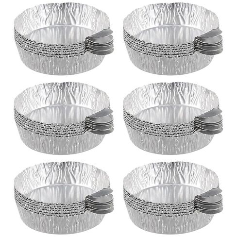 GARVALON Aluminum Foil Weighing Trays with Handle 3.03X2.75 Inch Disposable Sample Weighing Plates for Laboratory Powder Liquid Measurement and Food Processing in Kuwait