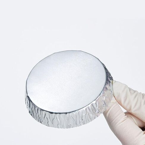 GARVALON Aluminum Foil Weighing Trays with Handle 3.03X2.75 Inch Disposable Sample Weighing Plates for Laboratory Powder Liquid Measurement and Food Processing in Kuwait