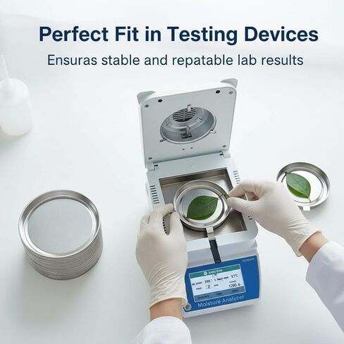 50Pack Reusable Aluminum Sample Pans for Moisture Analyzers, Weighing Dishes, 58ml (103x8mm) in Kuwait