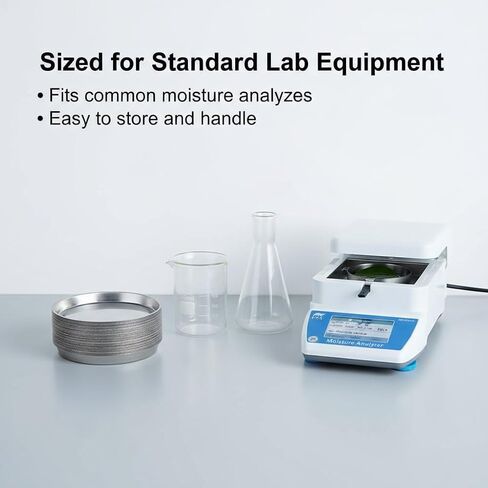 50Pack Reusable Aluminum Sample Pans for Moisture Analyzers, Weighing Dishes, 58ml (103x8mm) in Kuwait