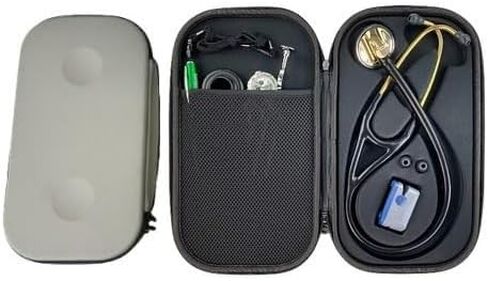 Hard Carrying Stethoscope Case For Littmann Classic III, Cardiology IV, Master Cardiology, Electronic Models | All in one carrying case | Portable carrying stethoscope case, Gray_ks-243 in Kuwait